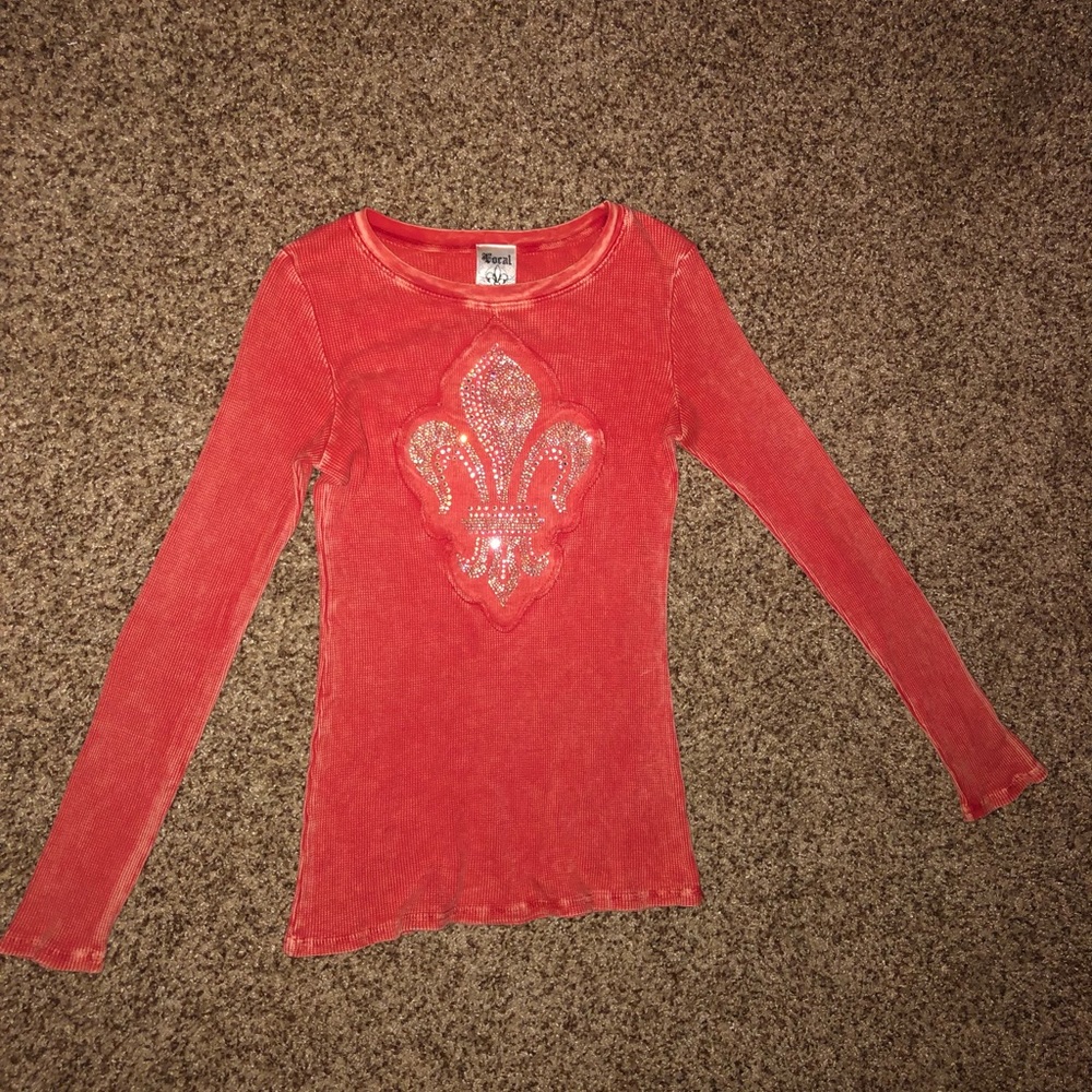 Vocal Rhinestone Long Sleeve Shirt